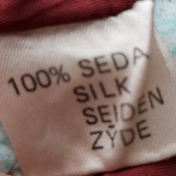 Vintage Salmon Pink 100% Silk Full Zip Cropped Bomber Jacket - Picture 5 of 5